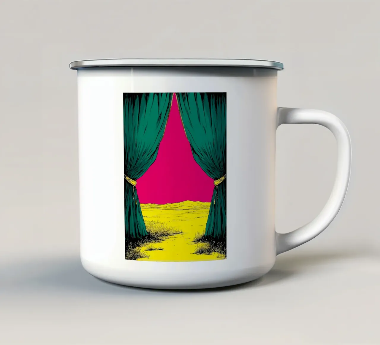 Fuori - Pop Art tazza in smalto da ColorCrash Gallery