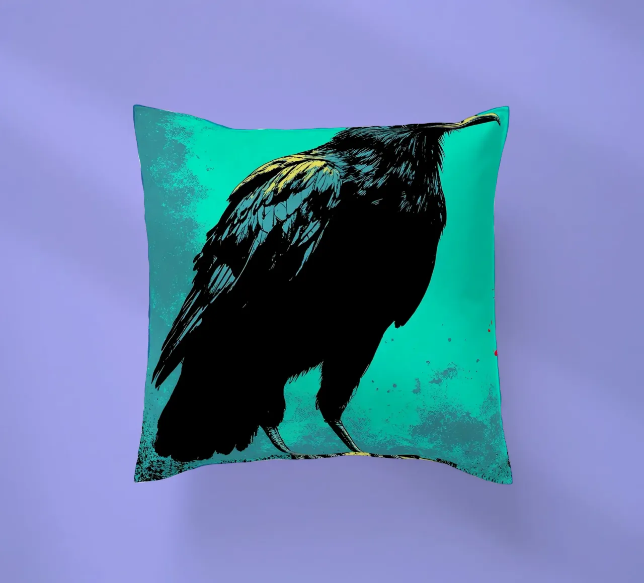 Raven - Pop Art decorative cushion by ColorCrash Gallery