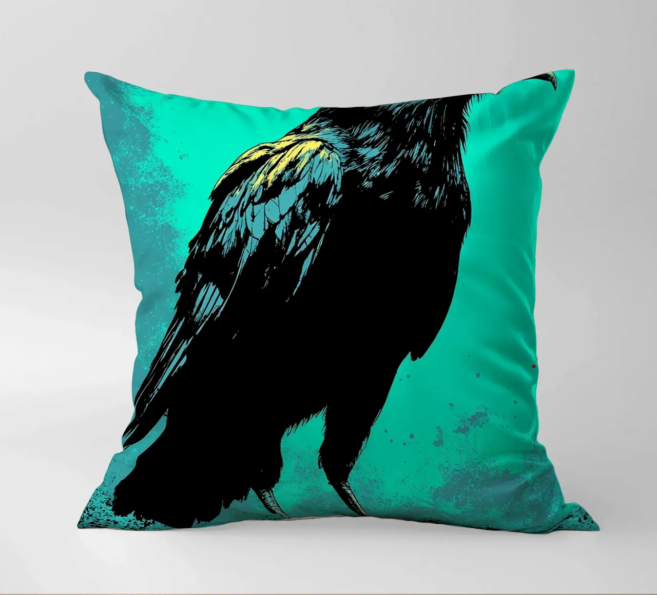 Raven - Pop Art decorative cushion by ColorCrash Gallery