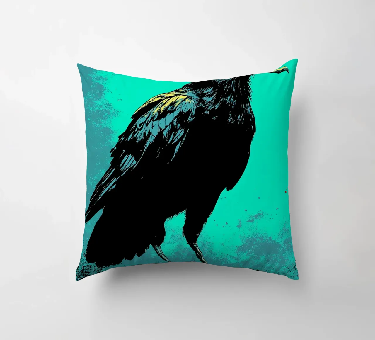 Raven - Pop Art decorative cushion by ColorCrash Gallery