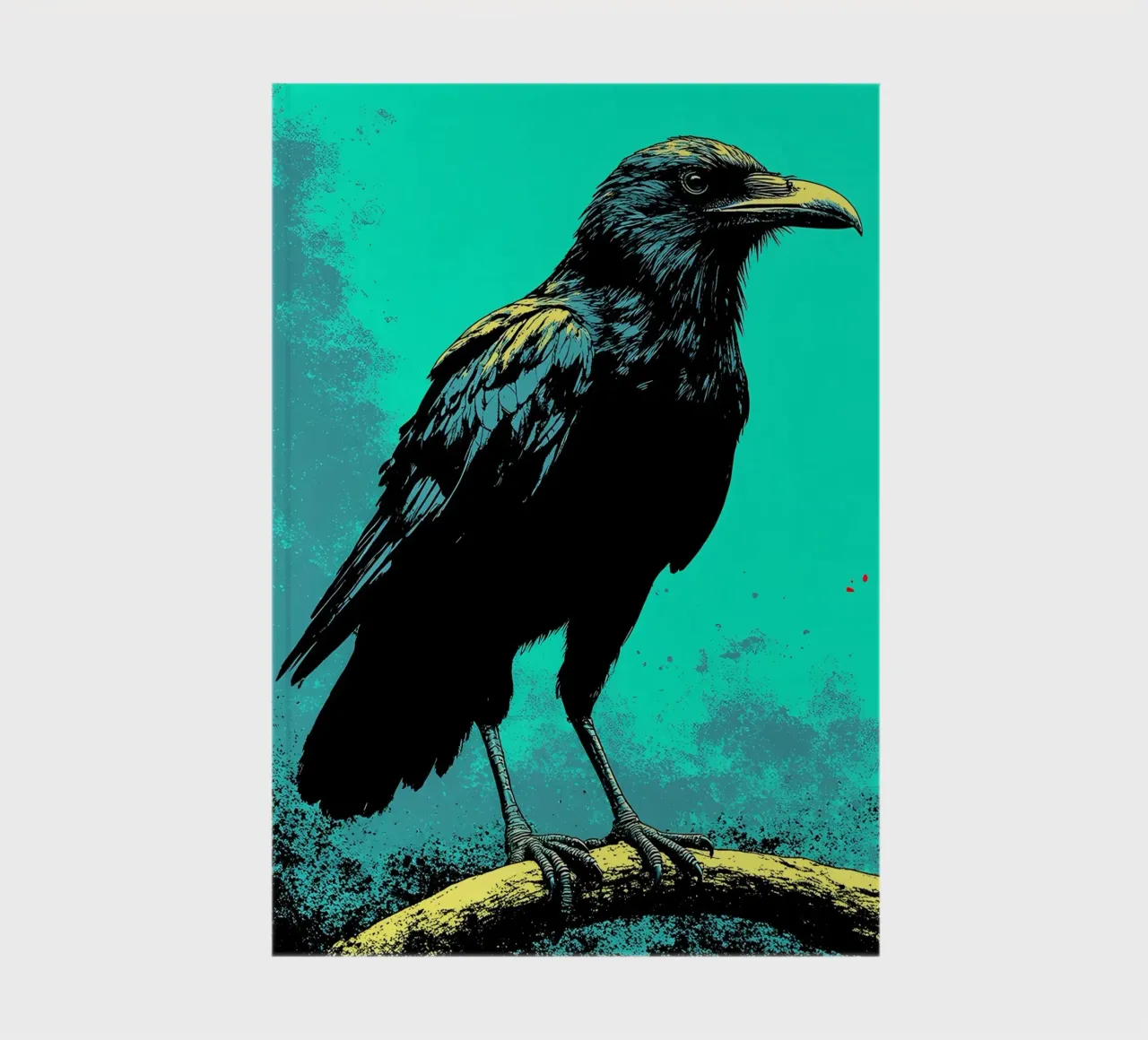 Raven - Pop Art notebook by ColorCrash Gallery