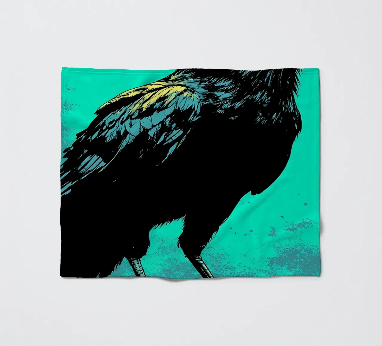 Raven - Pop Art coperta in pile da ColorCrash Gallery