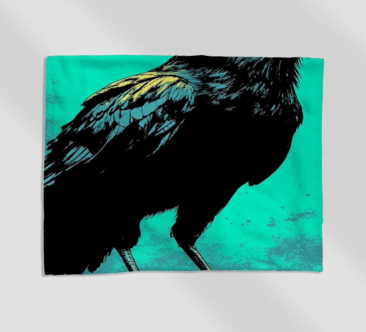 Raven - Arte pop toalla de playa de ColorCrash Gallery