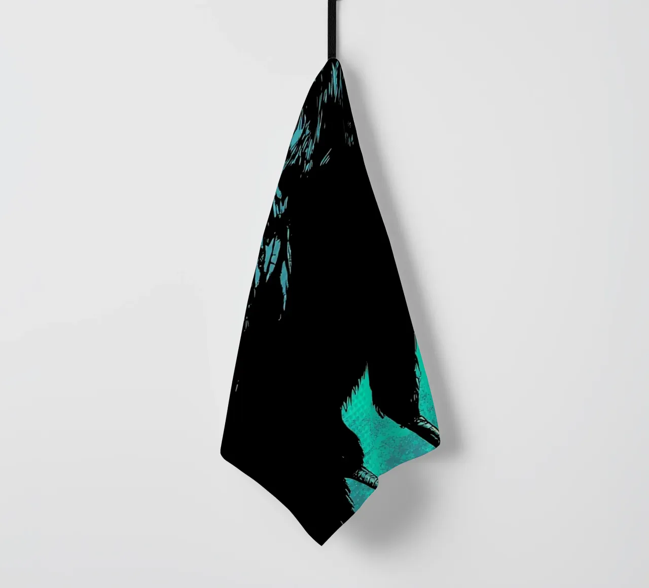 Raven - Arte pop paño de cocina de ColorCrash Gallery