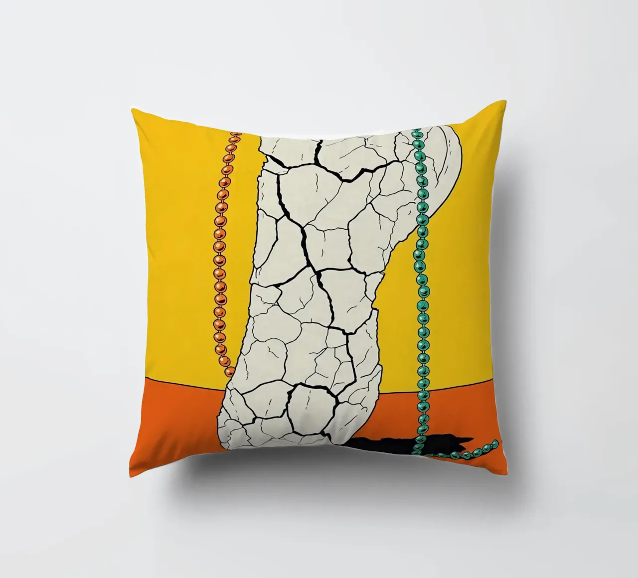 Piede screpolato - Pop Art cuscino da ColorCrash Gallery