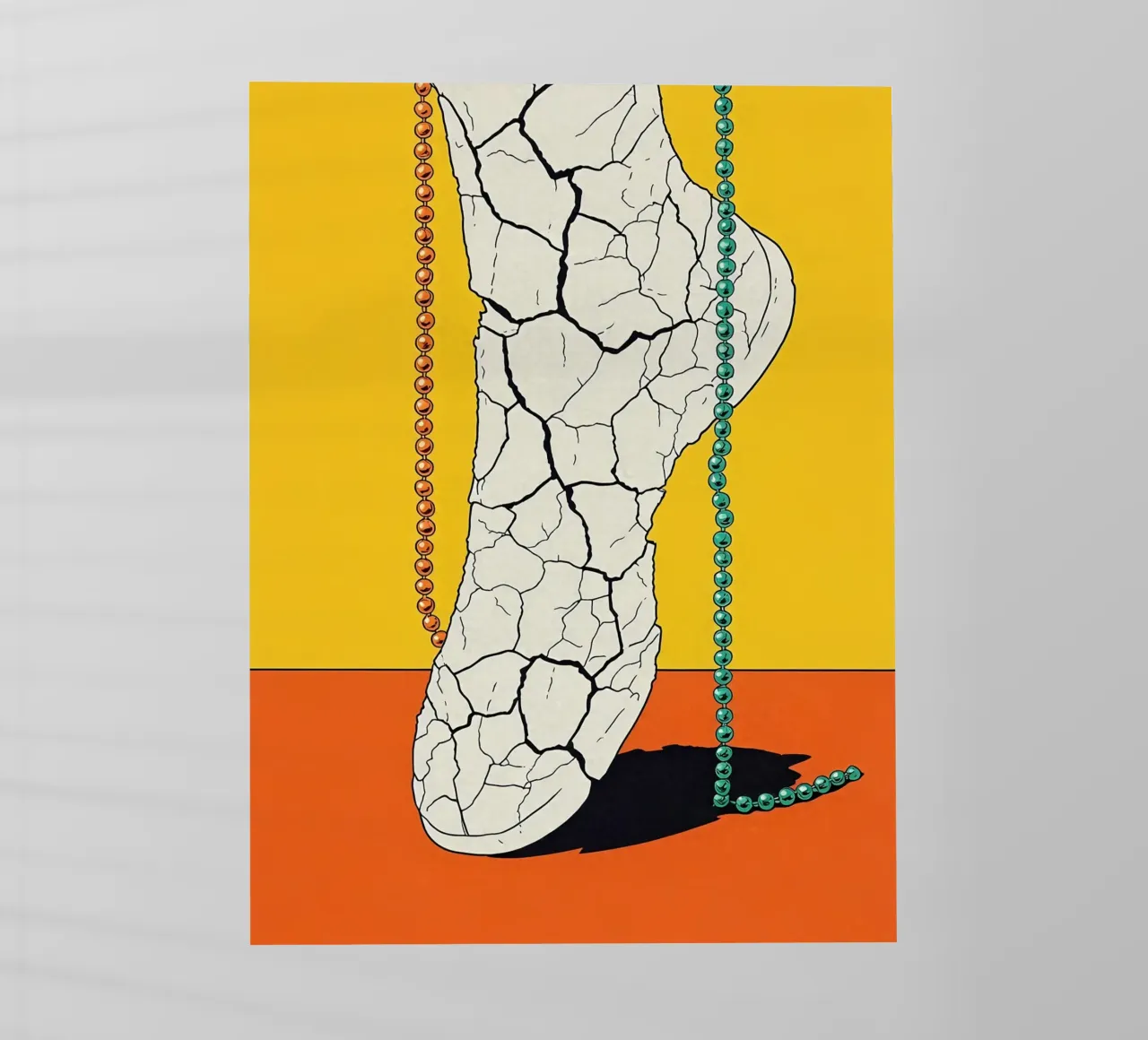 Piede screpolato - Pop Art pellicola backlit da ColorCrash Gallery