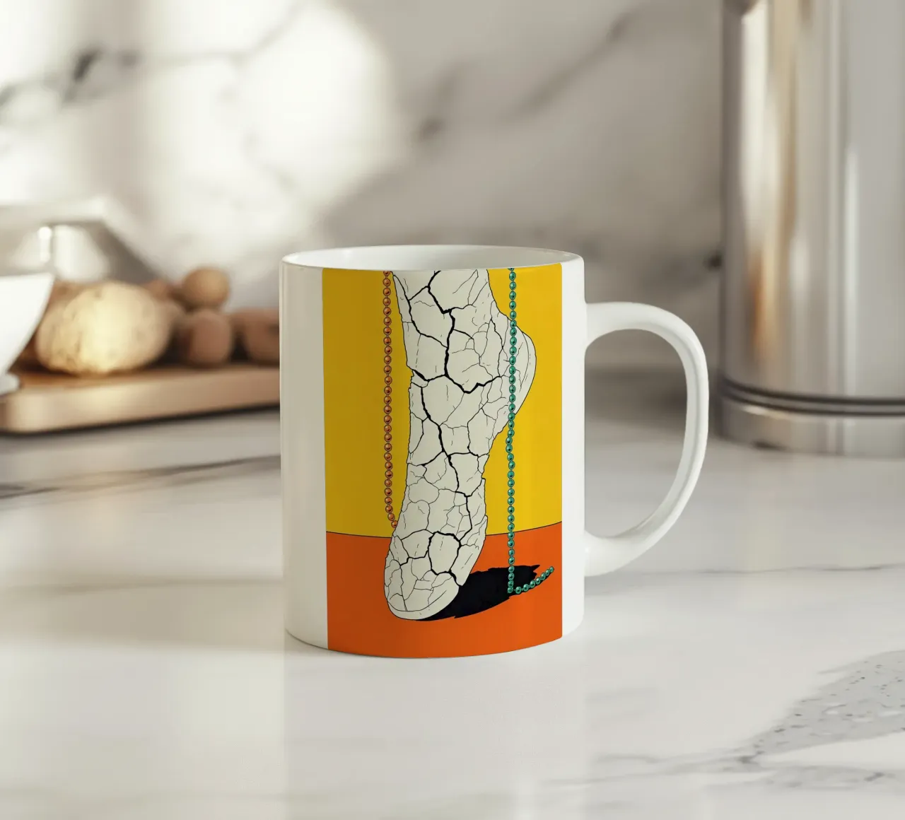 Piede screpolato - Pop Art tazza in ceramica da ColorCrash Gallery