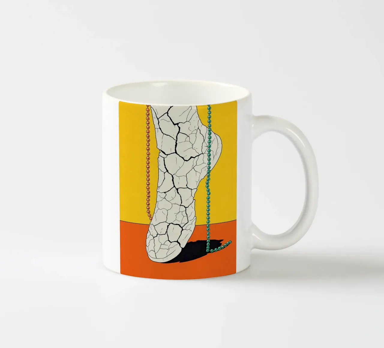 Piede screpolato - Pop Art tazza in ceramica da ColorCrash Gallery