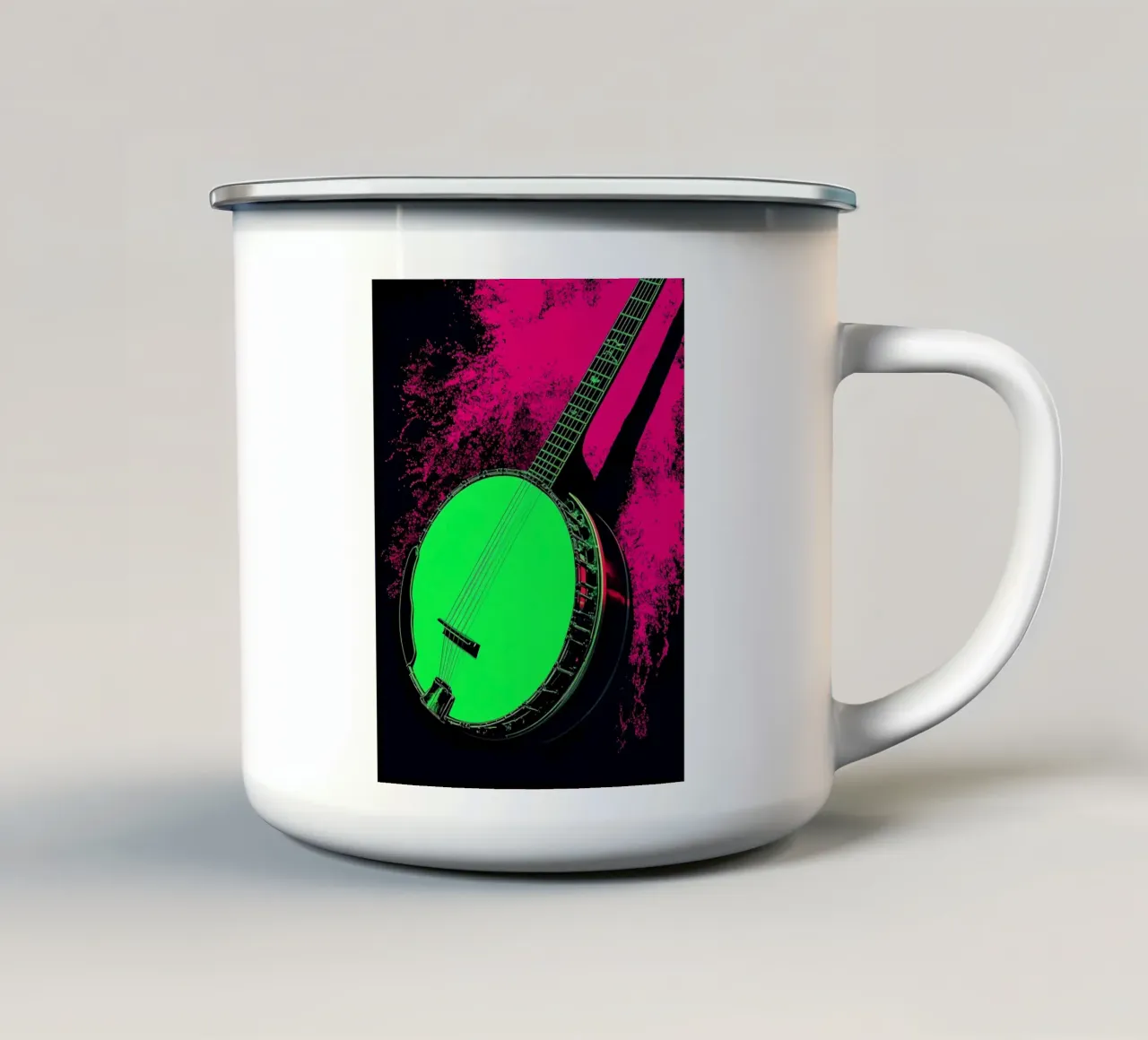 Banjo - Pop Art tazza in smalto da ColorCrash Gallery
