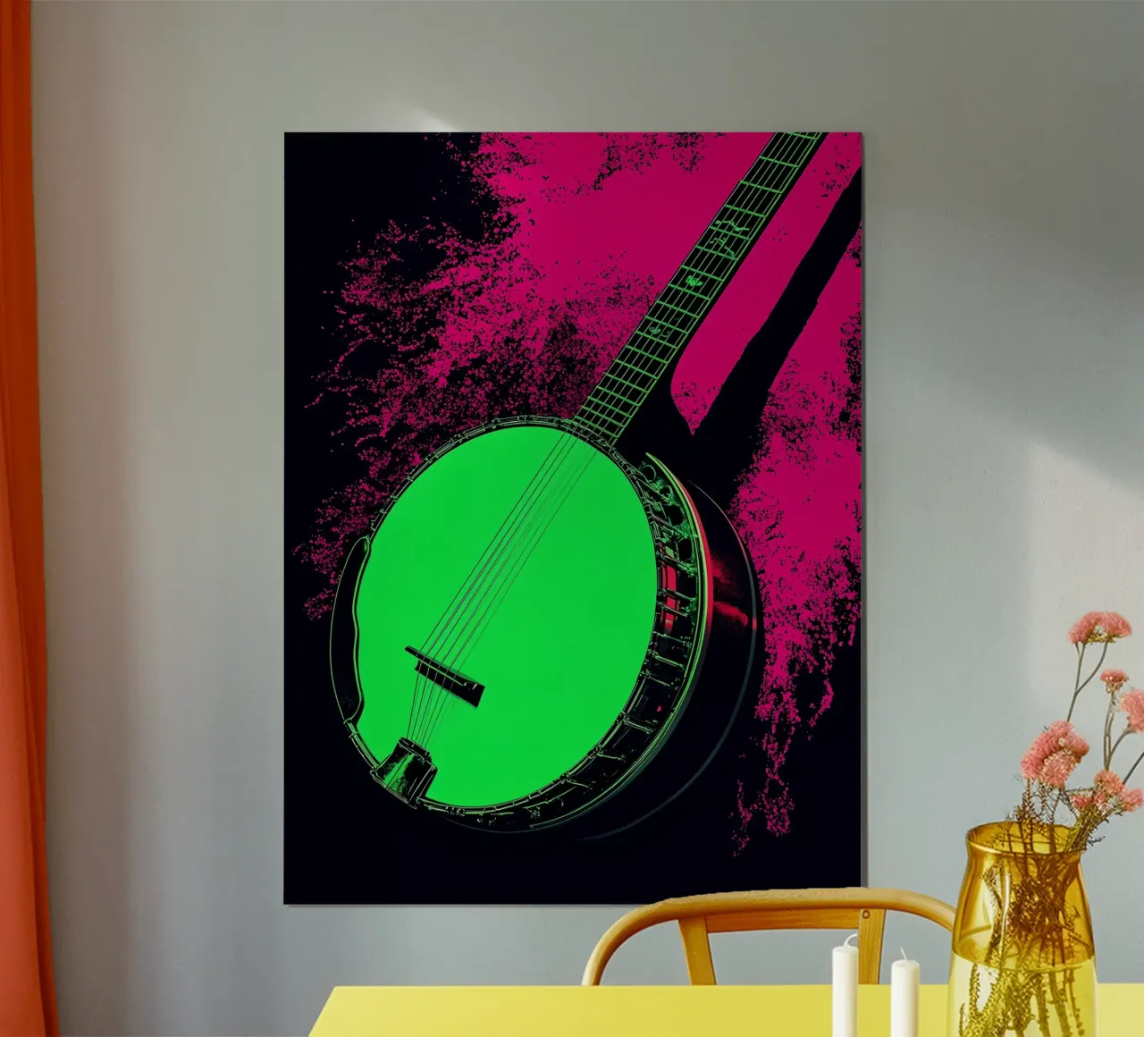 Banjo - Pop Art carta hahnemühle da ColorCrash Gallery