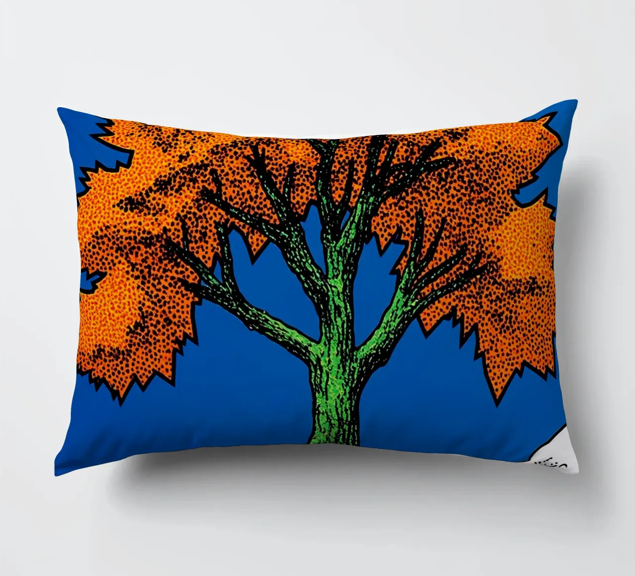 Albero dal fogliame arancione - Pop Art cuscino da ColorCrash Gallery