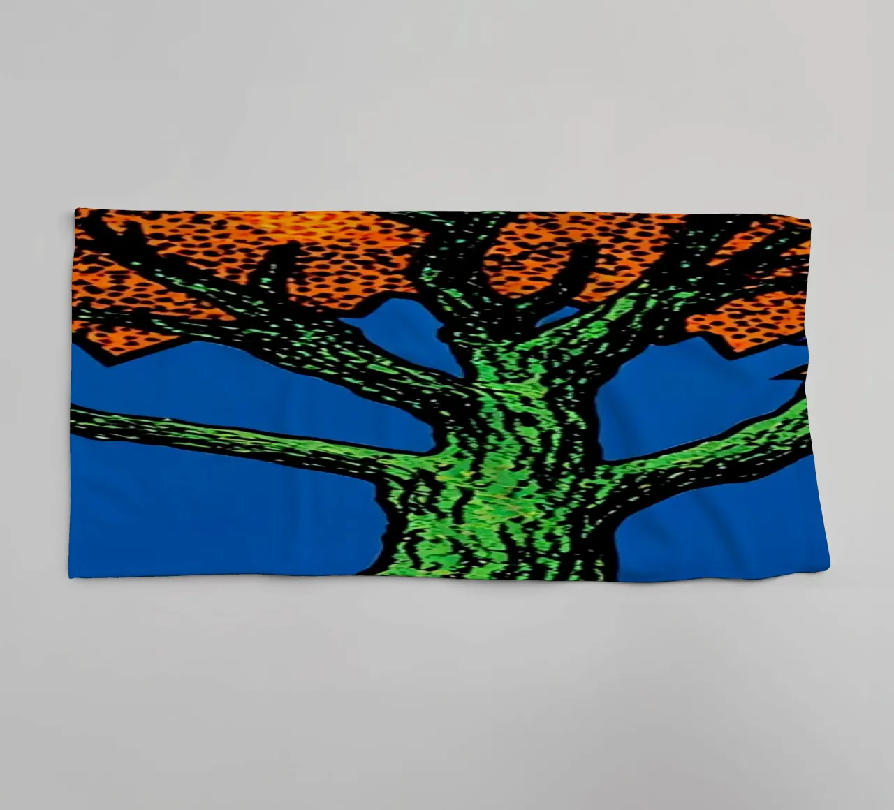 Albero dal fogliame arancione - Pop Art asciugamano da bagno da ColorCrash Gallery