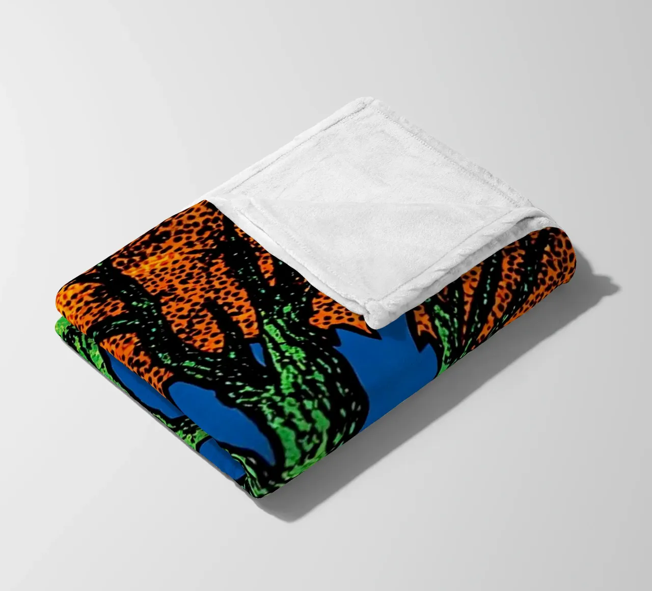 Albero dal fogliame arancione - Pop Art coperta in pile da ColorCrash Gallery