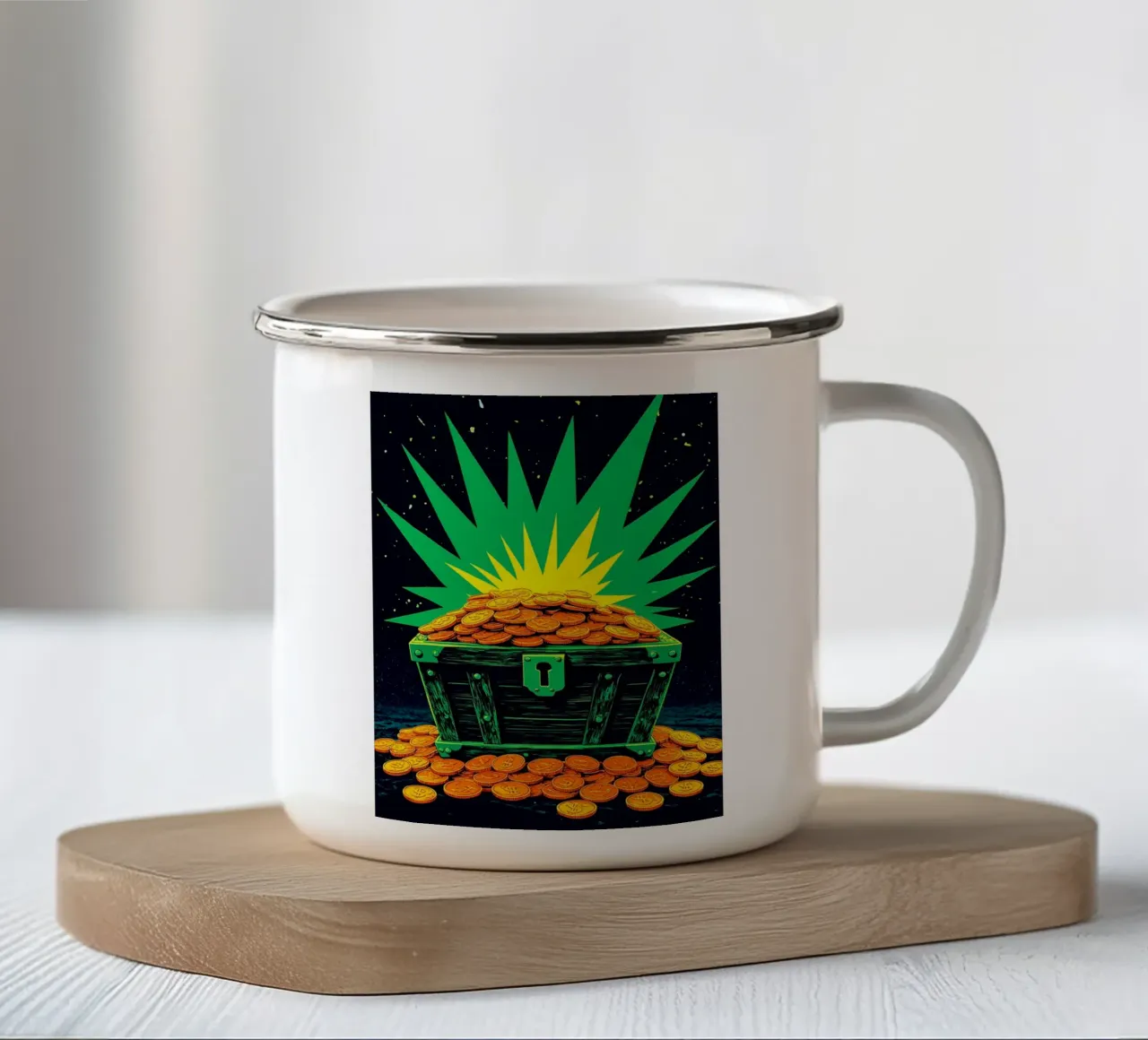 Tesoro - Pop Art tazza in smalto da ColorCrash Gallery