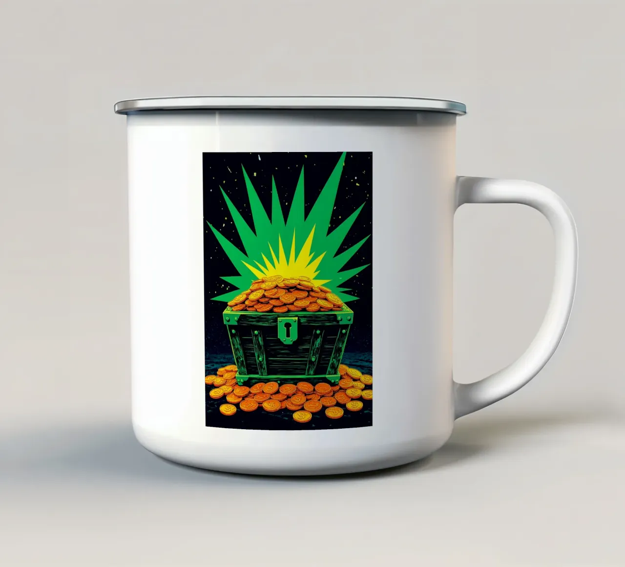 Tesoro - Pop Art tazza in smalto da ColorCrash Gallery