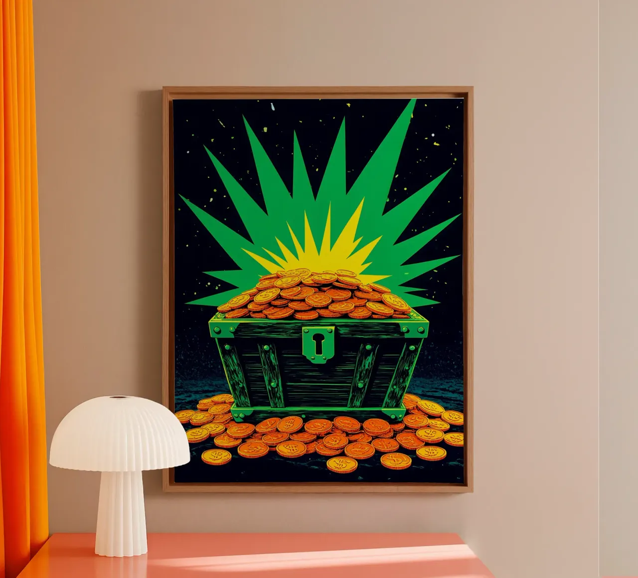 Schat - Pop Art canvas met Baklijst van ColorCrash Gallery