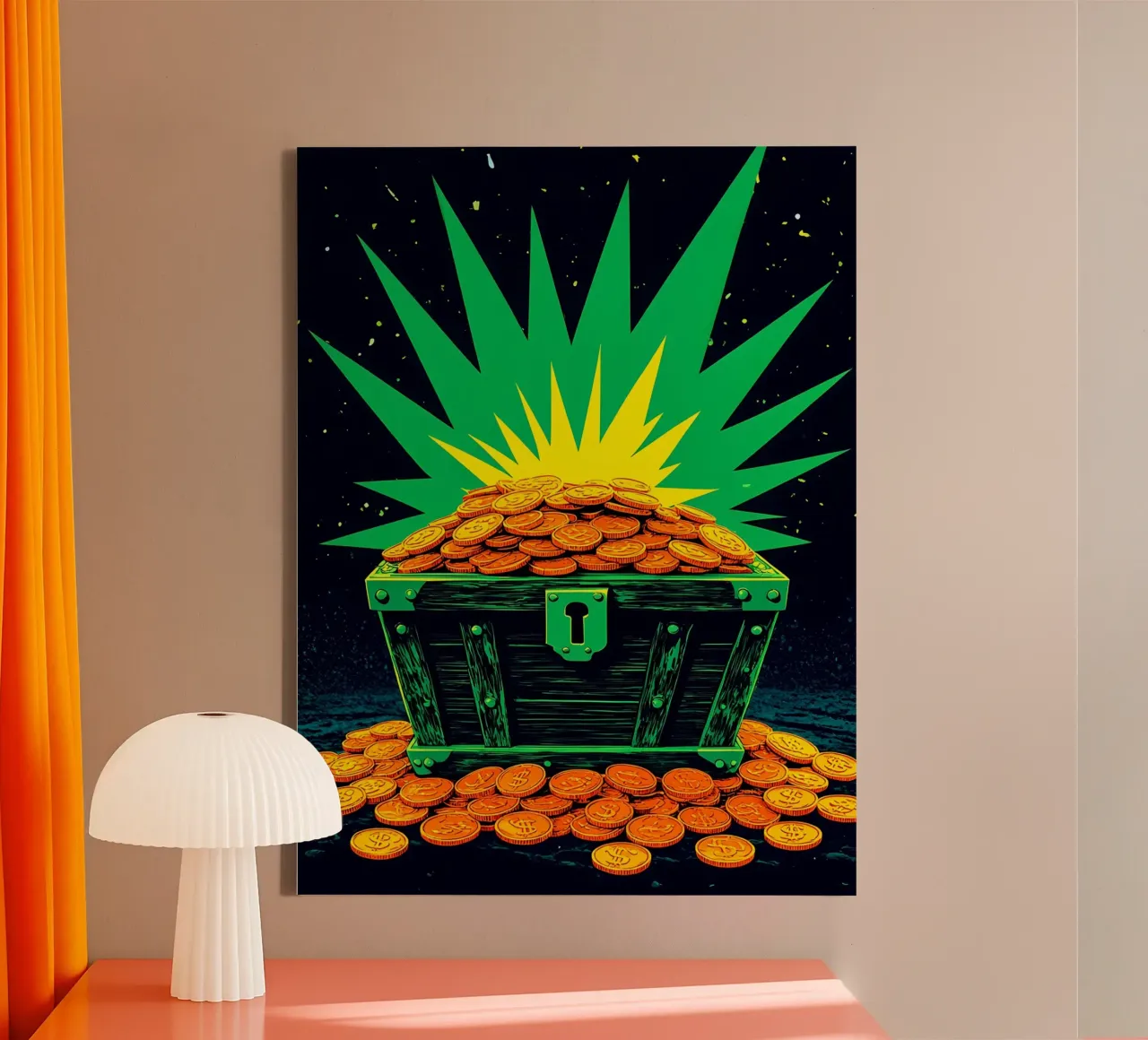 Schat - Pop Art canvas met Baklijst van ColorCrash Gallery