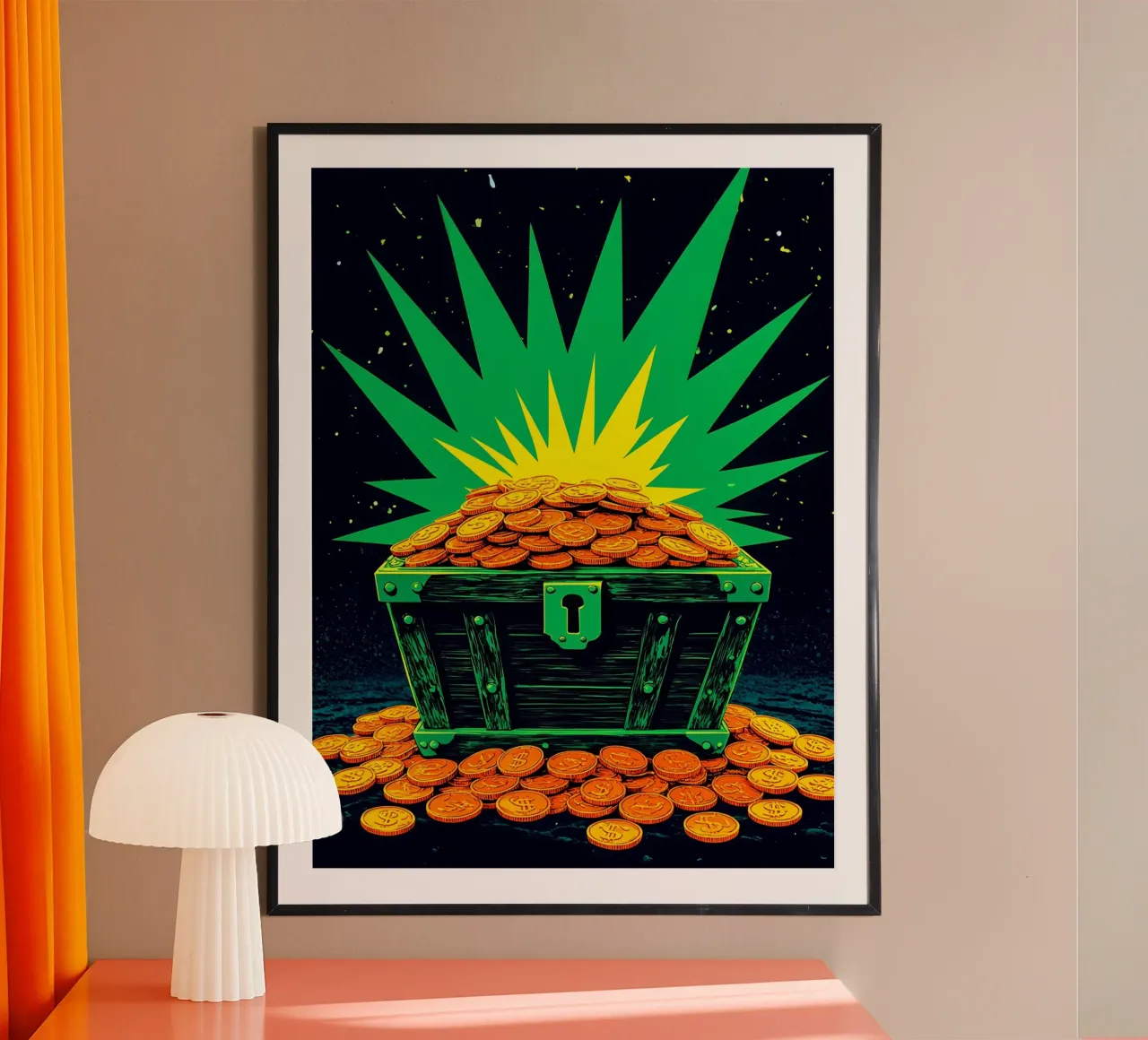 Tesoro - Pop Art poster con telaio in plastica da ColorCrash Gallery