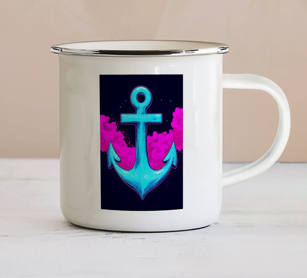 Ancora - Pop Art tazza in smalto da ColorCrash Gallery