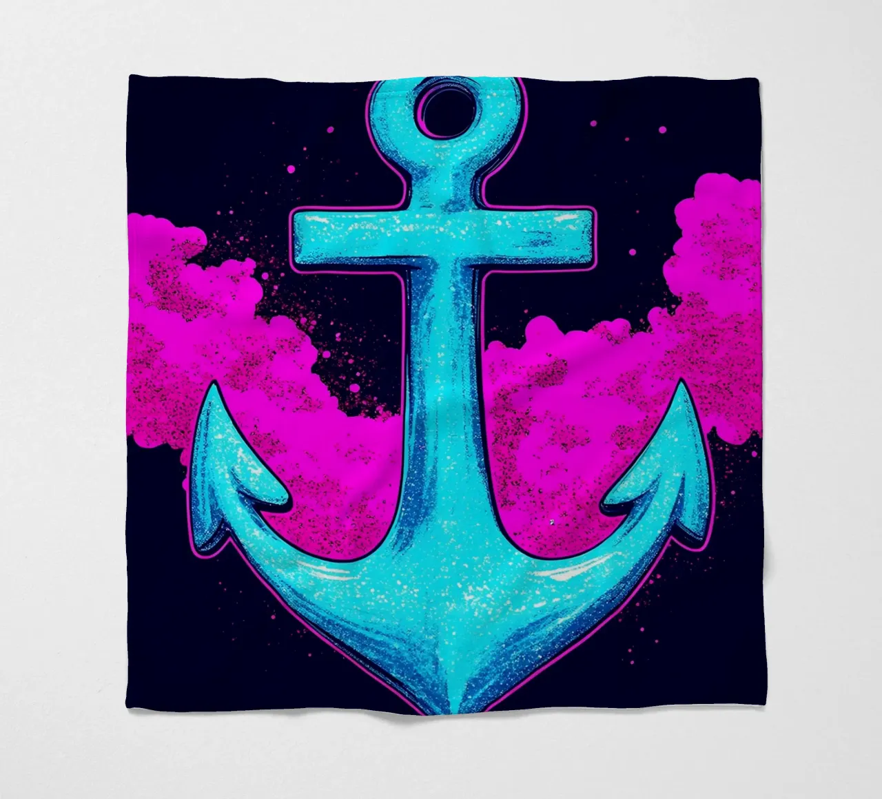 Anchor - Pop Art fleece blanket by ColorCrash Gallery