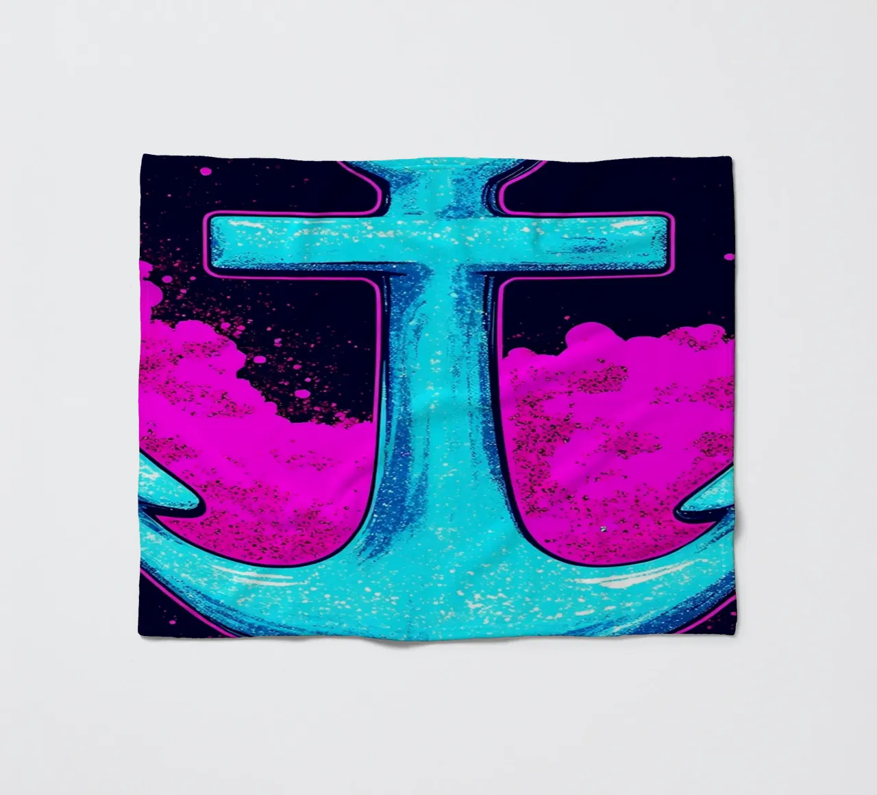 Anchor - Pop Art fleece blanket by ColorCrash Gallery