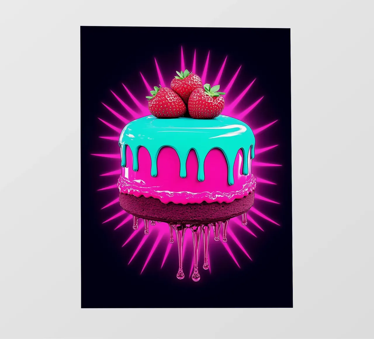 Fragole sulla torta - Pop Art telo in pvc da ColorCrash Gallery