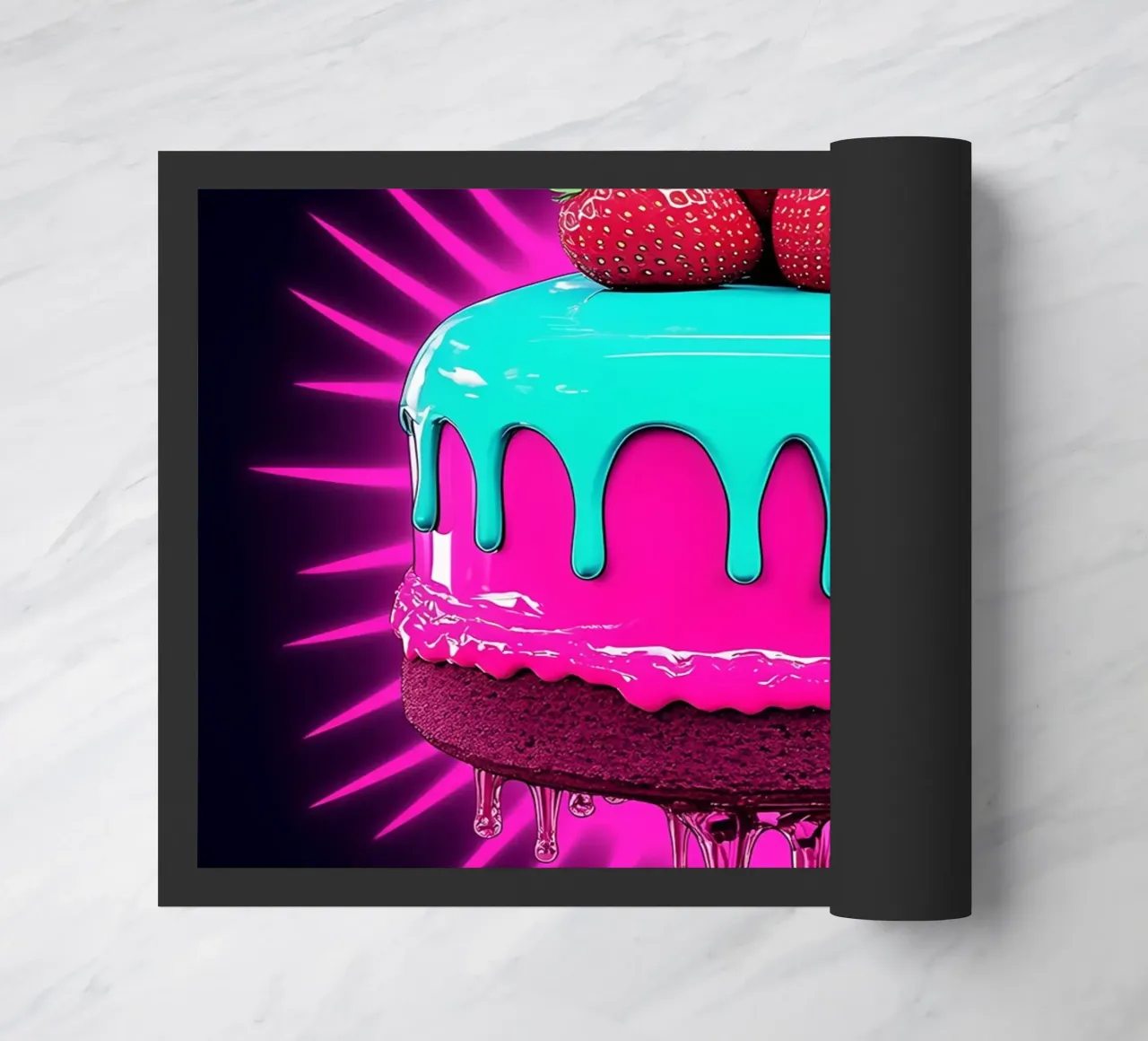 Fragole sulla torta - Pop Art zerbino da ColorCrash Gallery