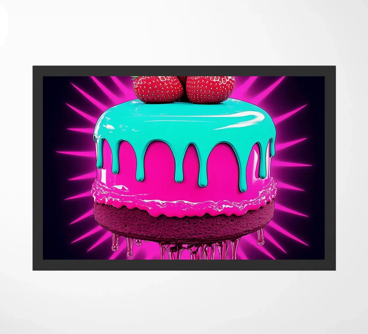 Fragole sulla torta - Pop Art zerbino da ColorCrash Gallery