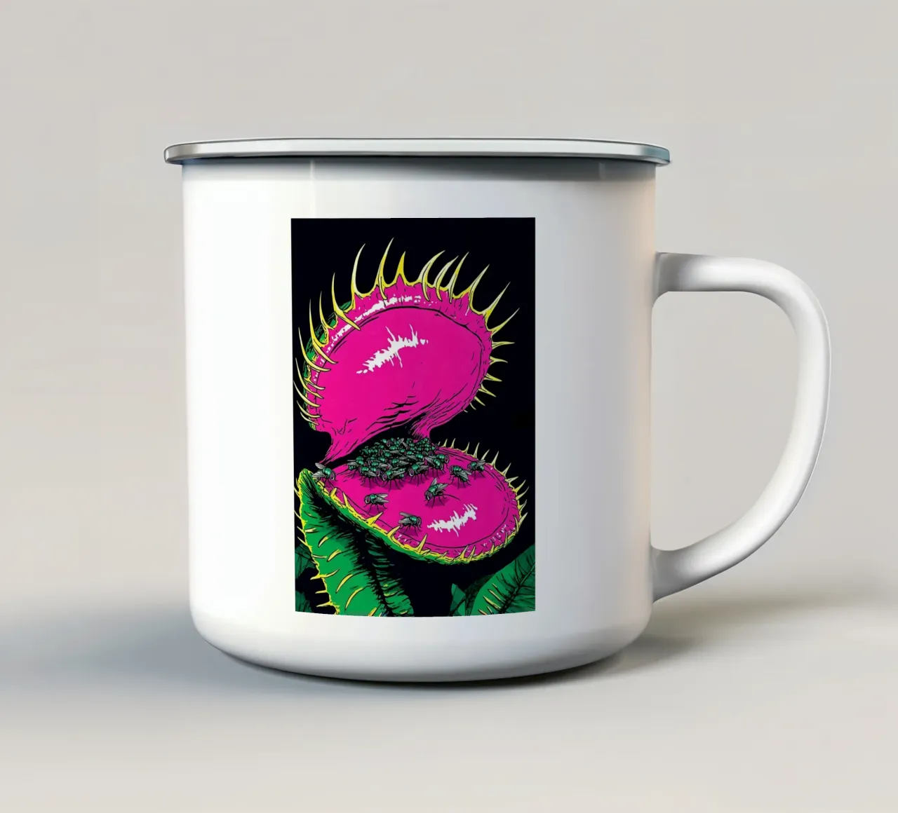 Venus Flytrap - Pop Art tazza in smalto da ColorCrash Gallery