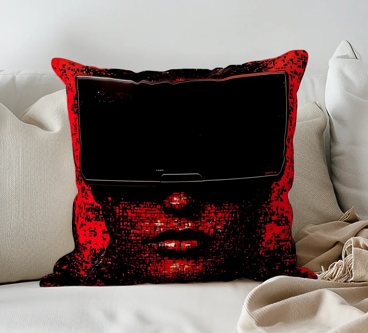 Cuffie per la realtà virtuale - Pop Art cuscino da ColorCrash Gallery