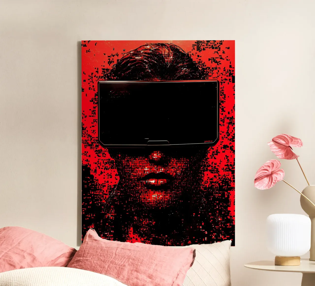 Cuffie per la realtà virtuale - Pop Art tela con Cornice a cassetta da ColorCrash Gallery