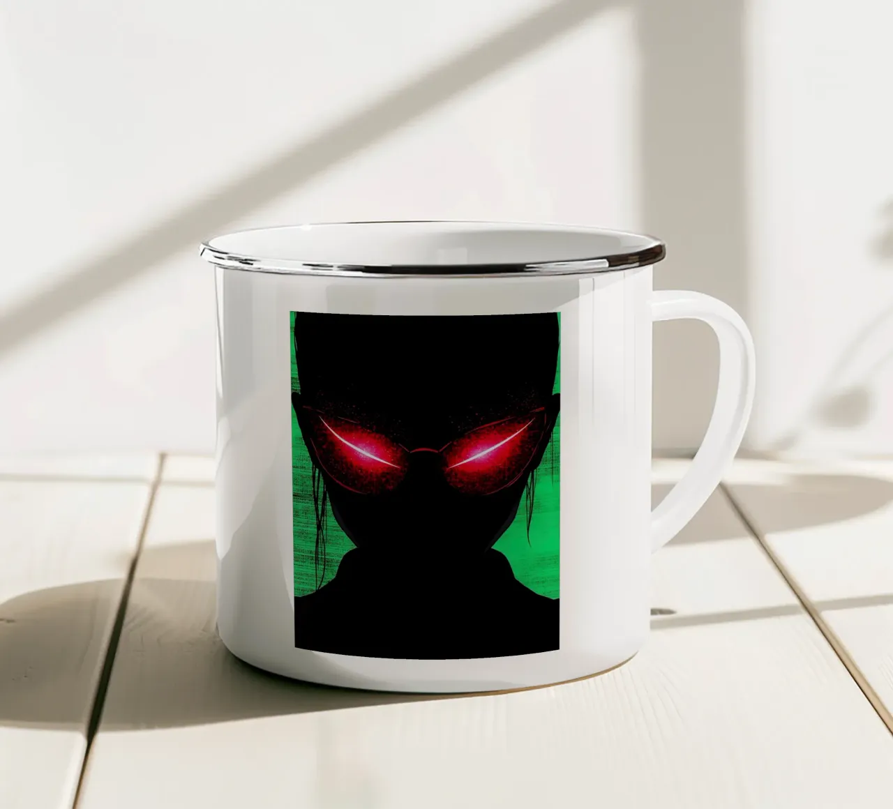 Occhiali rossi - Pop Art tazza in smalto da ColorCrash Gallery