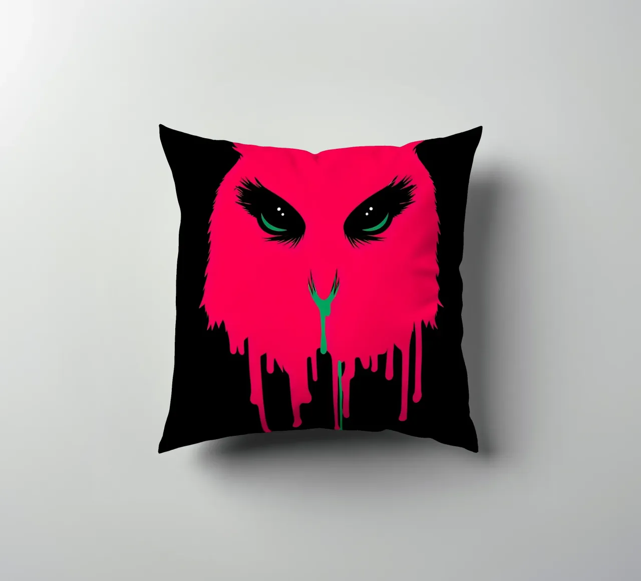 Gufo che gocciola - Pop Art cuscino da ColorCrash Gallery