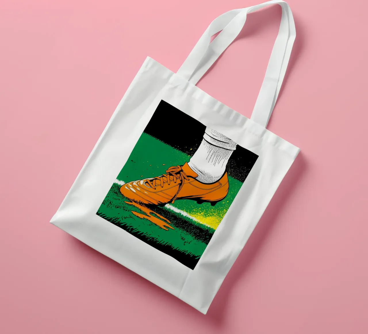 Tacchetti da calcio - Pop Art borsa in juta da ColorCrash Gallery