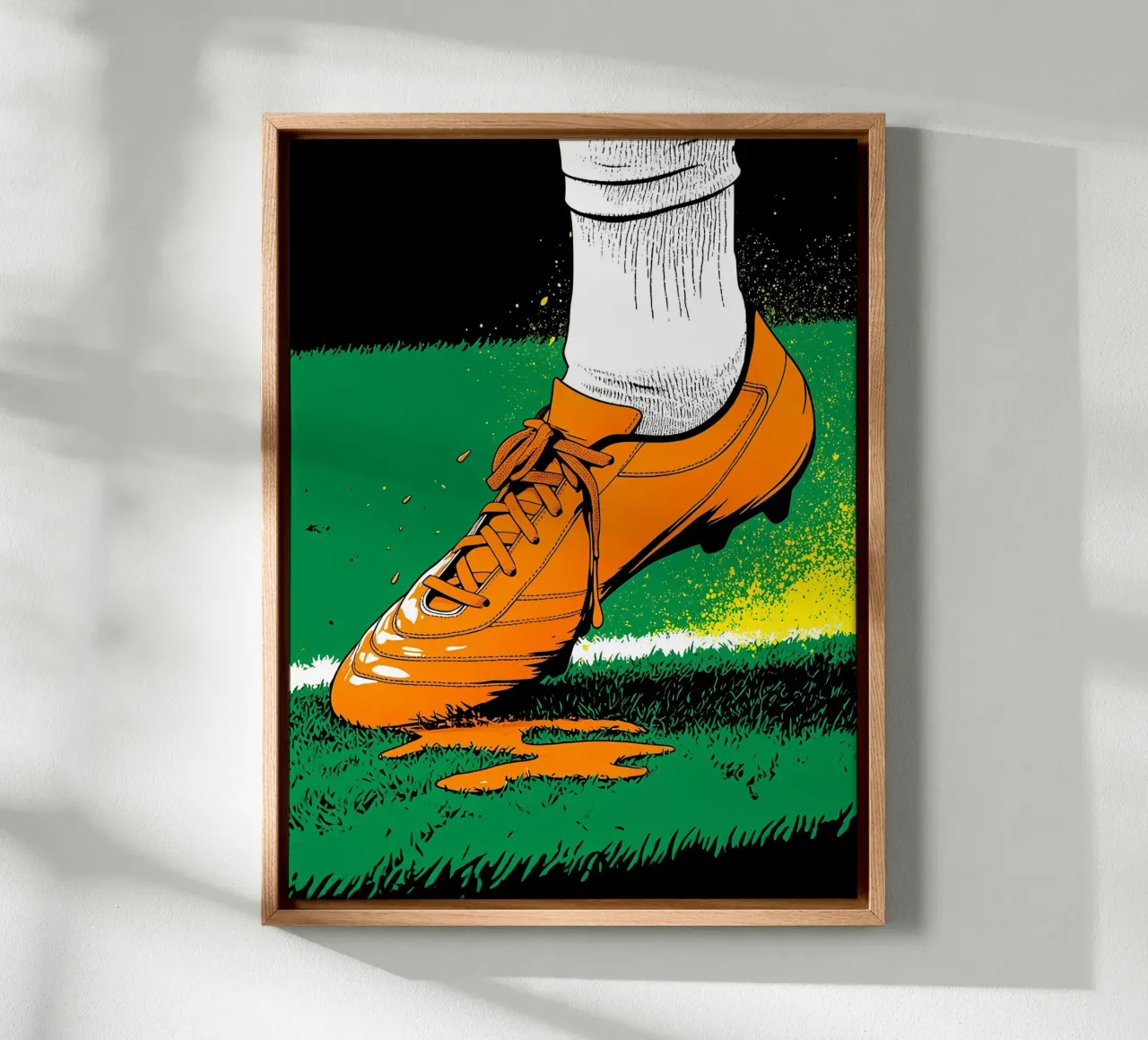 Tacchetti da calcio - Pop Art tela con Cornice a cassetta da ColorCrash Gallery