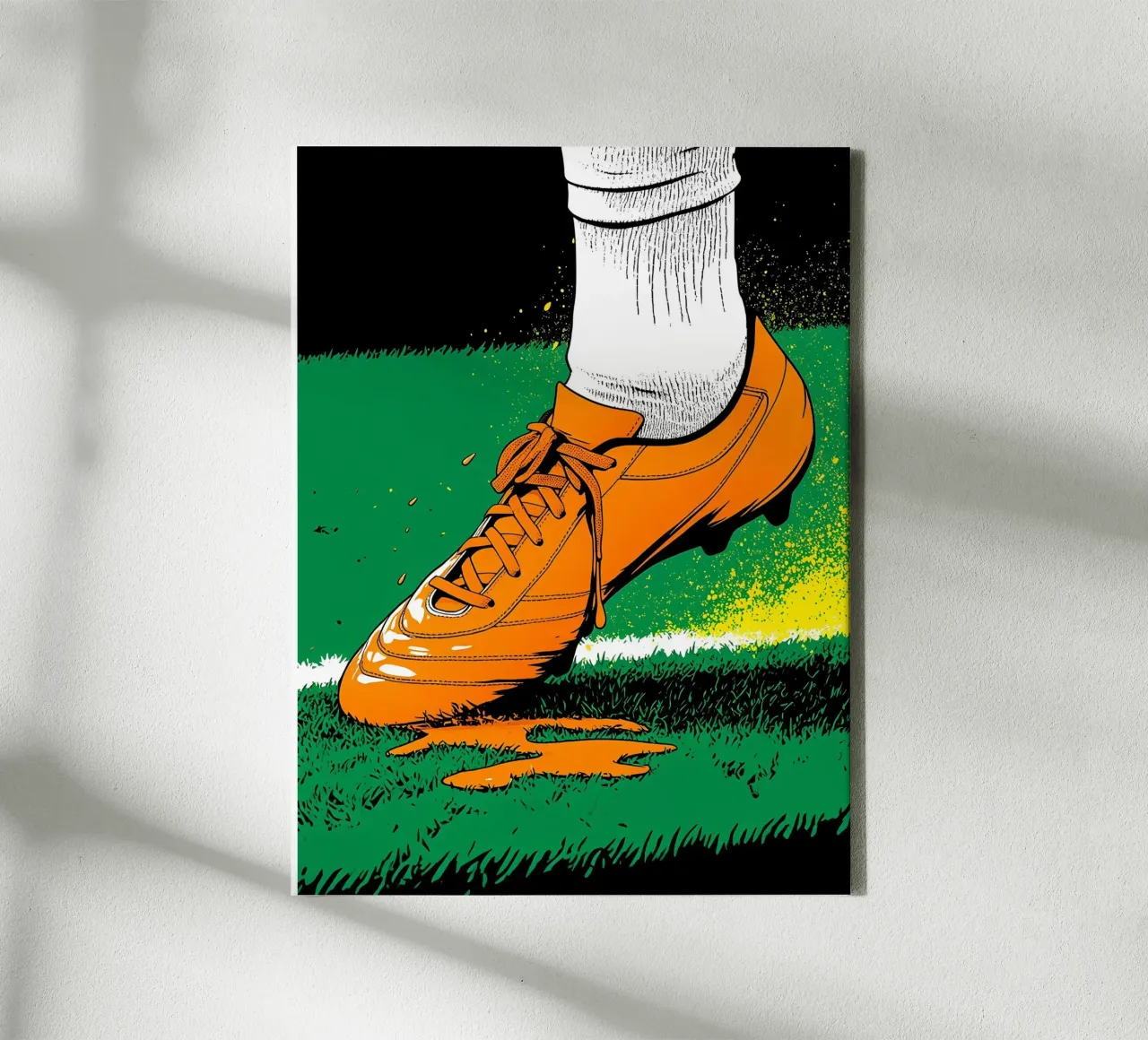 Tacchetti da calcio - Pop Art tela con Cornice a cassetta da ColorCrash Gallery