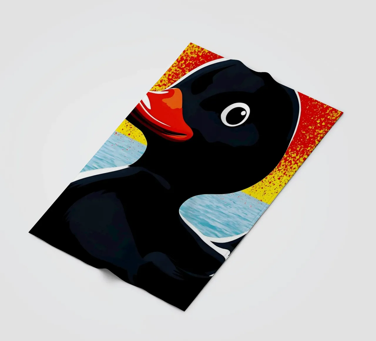 Anatra in acqua - Pop Art coperta in pile da ColorCrash Gallery