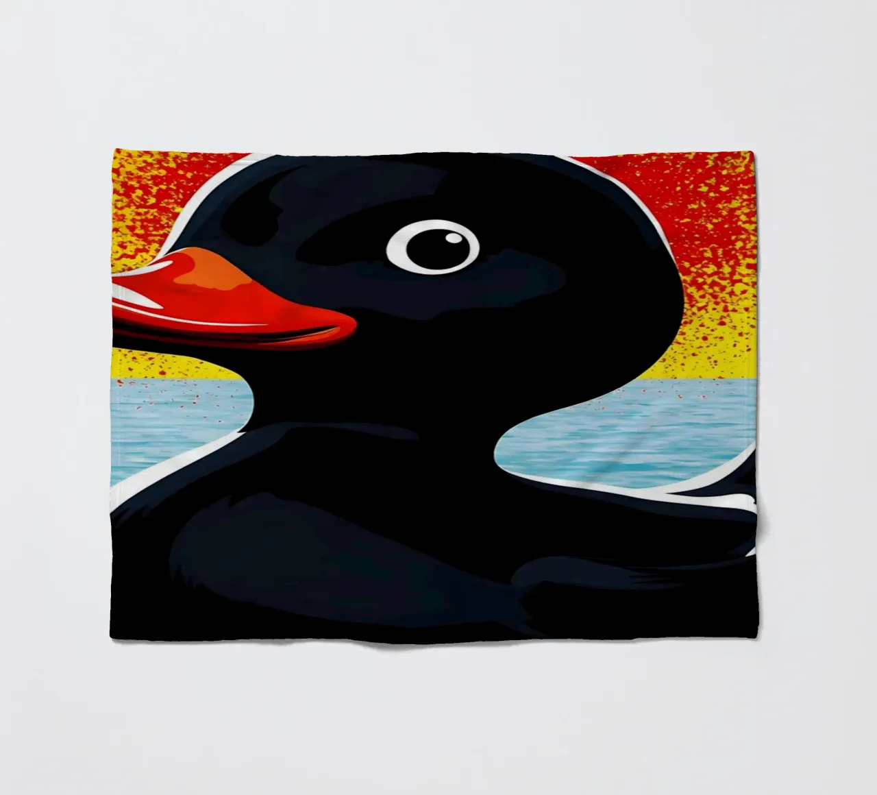 Anatra in acqua - Pop Art coperta in pile da ColorCrash Gallery