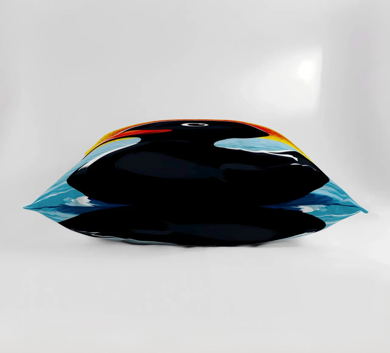 Anatra in acqua - Pop Art cuscino da ColorCrash Gallery
