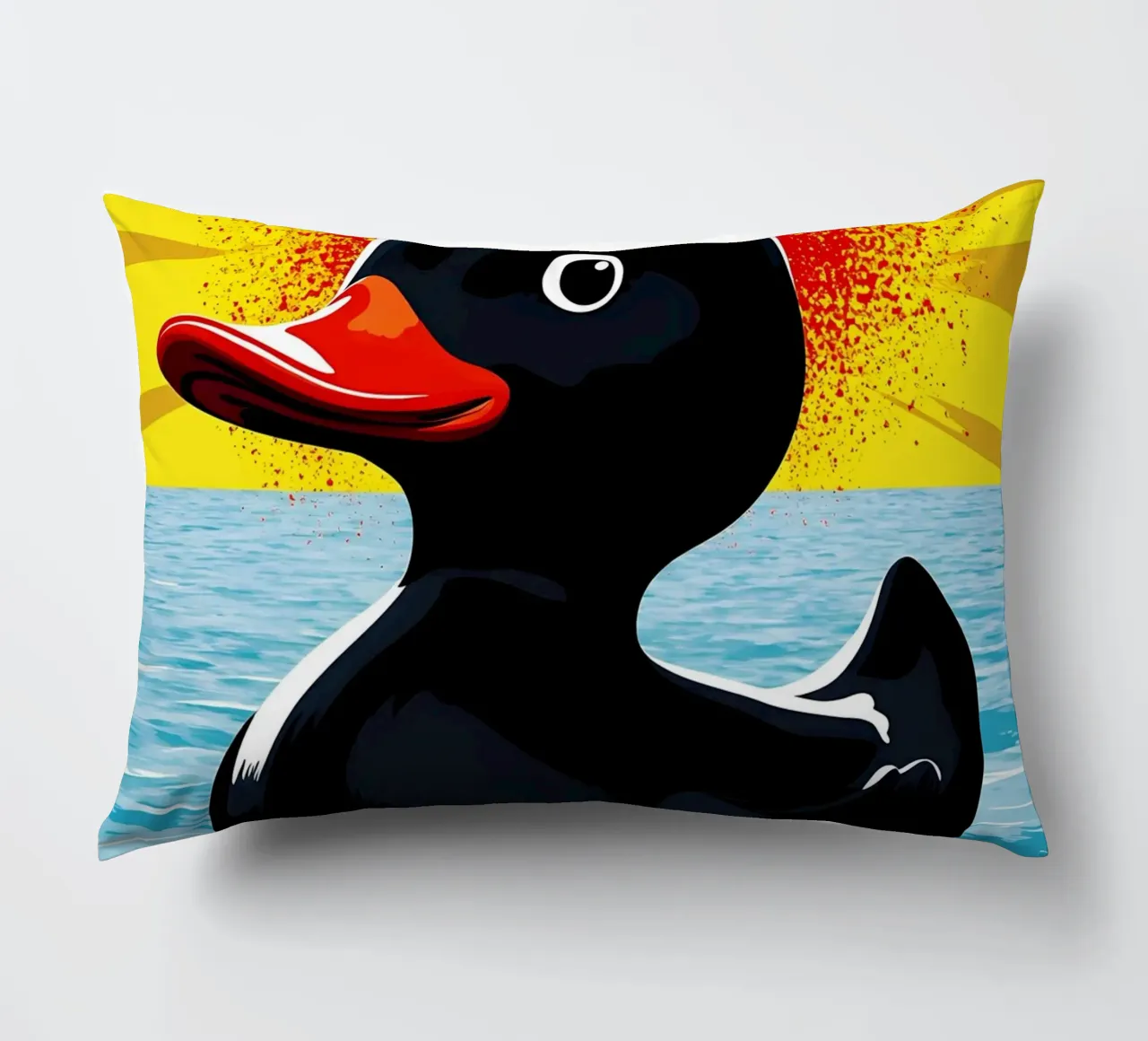 Anatra in acqua - Pop Art cuscino da ColorCrash Gallery