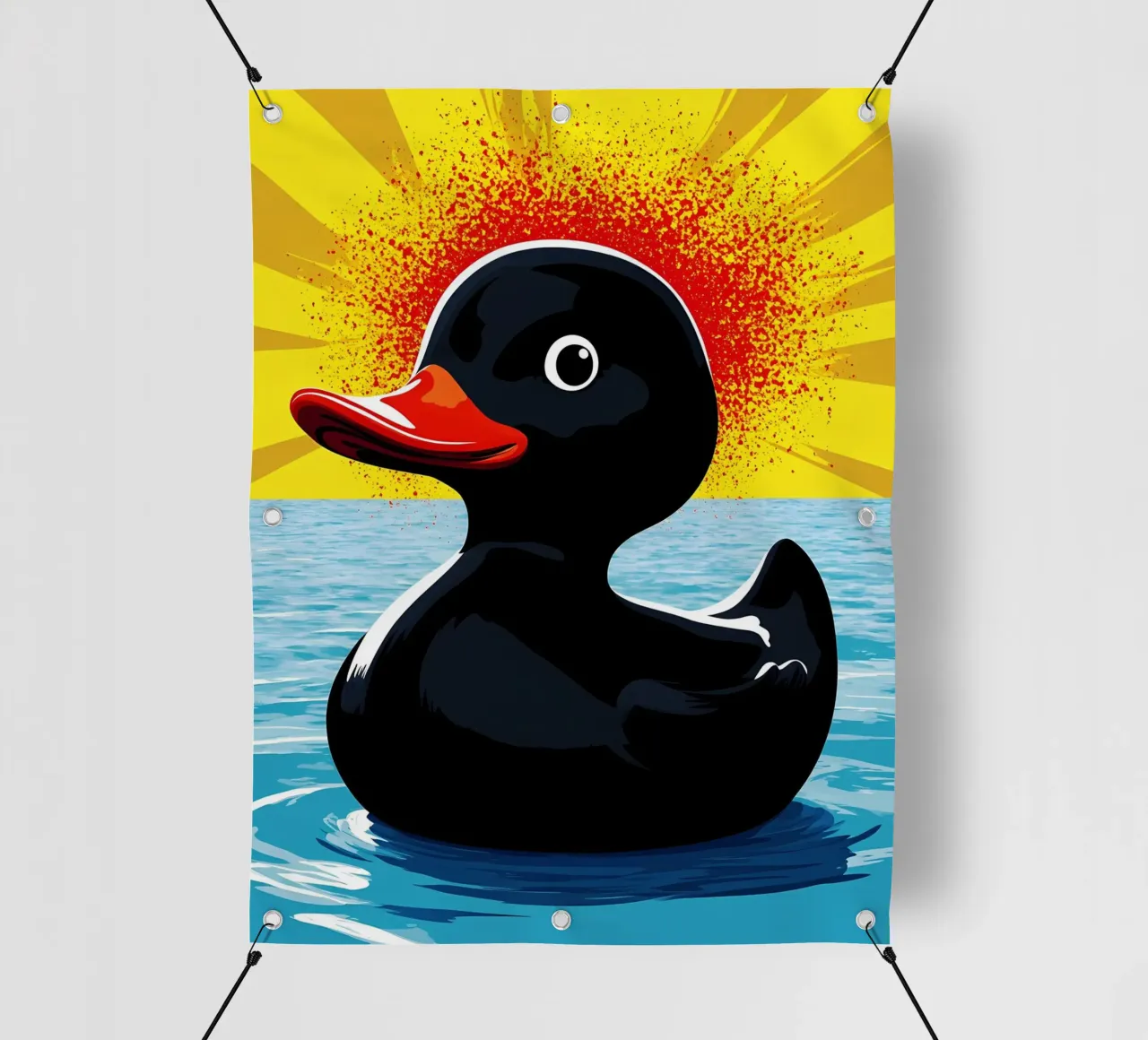 Anatra in acqua - Pop Art telo in pvc da ColorCrash Gallery