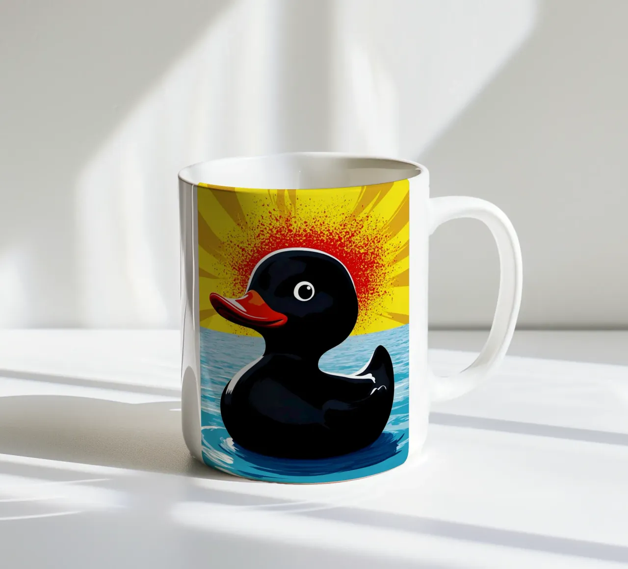 Anatra in acqua - Pop Art tazza in ceramica da ColorCrash Gallery