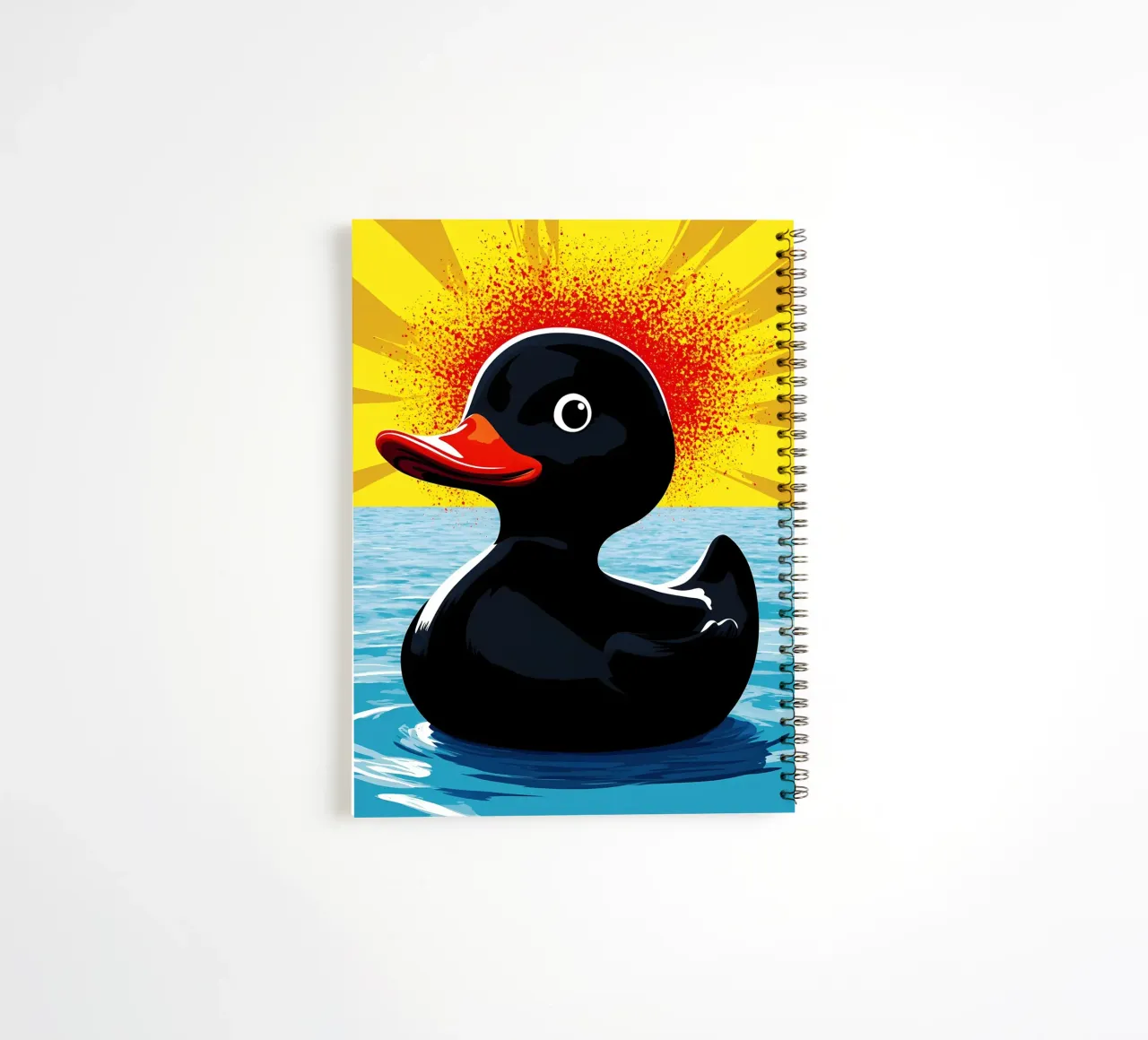 Ente im Wasser - Pop Art Ringbuch von ColorCrash Gallery
