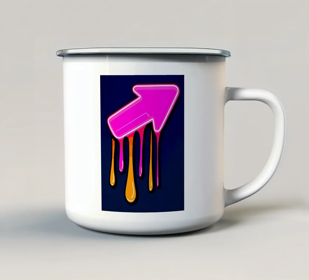 Segno della freccia - Pop Art tazza in smalto da ColorCrash Gallery