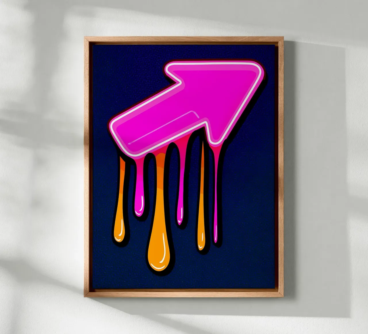 Pijl teken - Pop Art canvas met Baklijst van ColorCrash Gallery