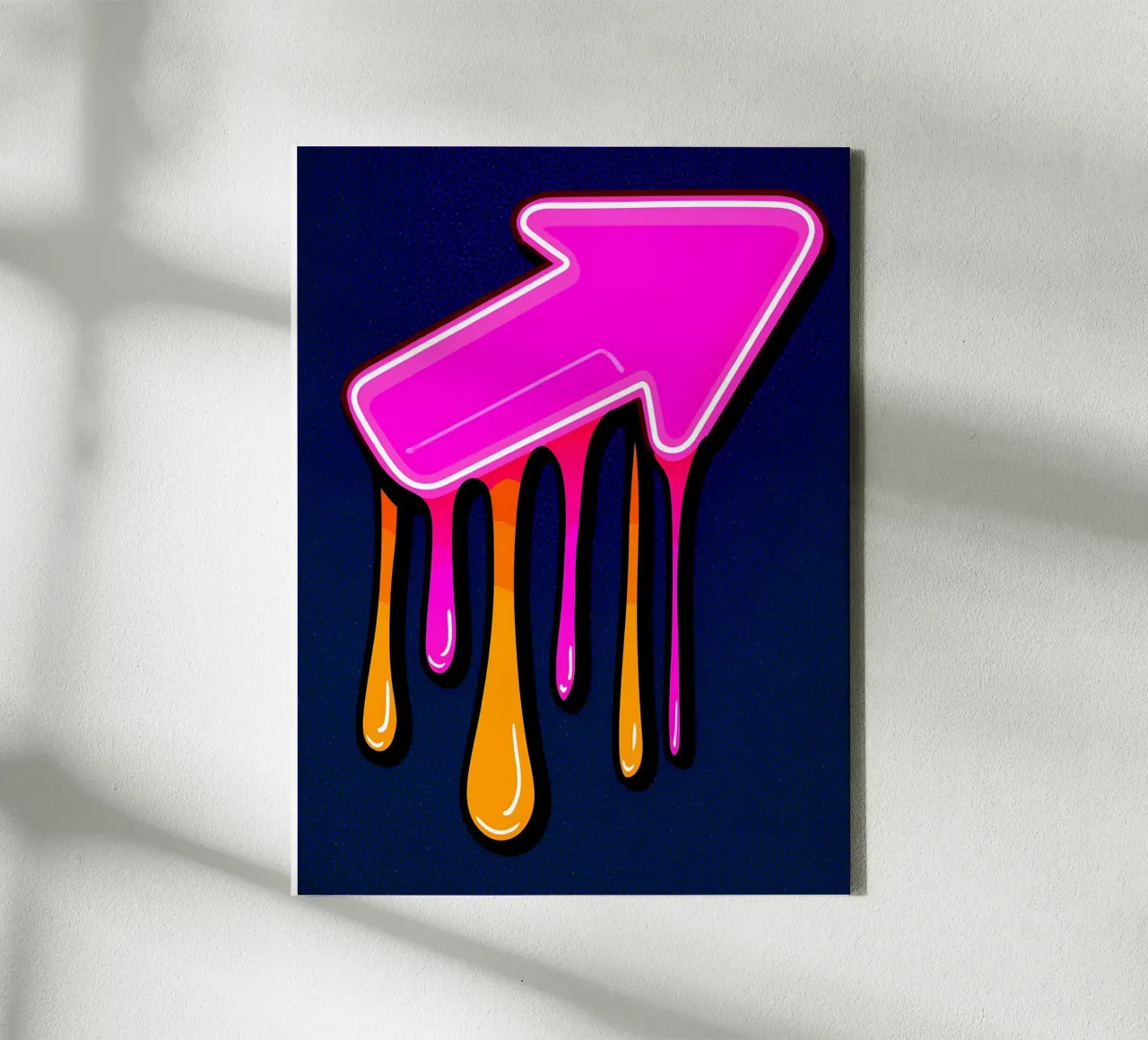 Pijl teken - Pop Art canvas met Baklijst van ColorCrash Gallery