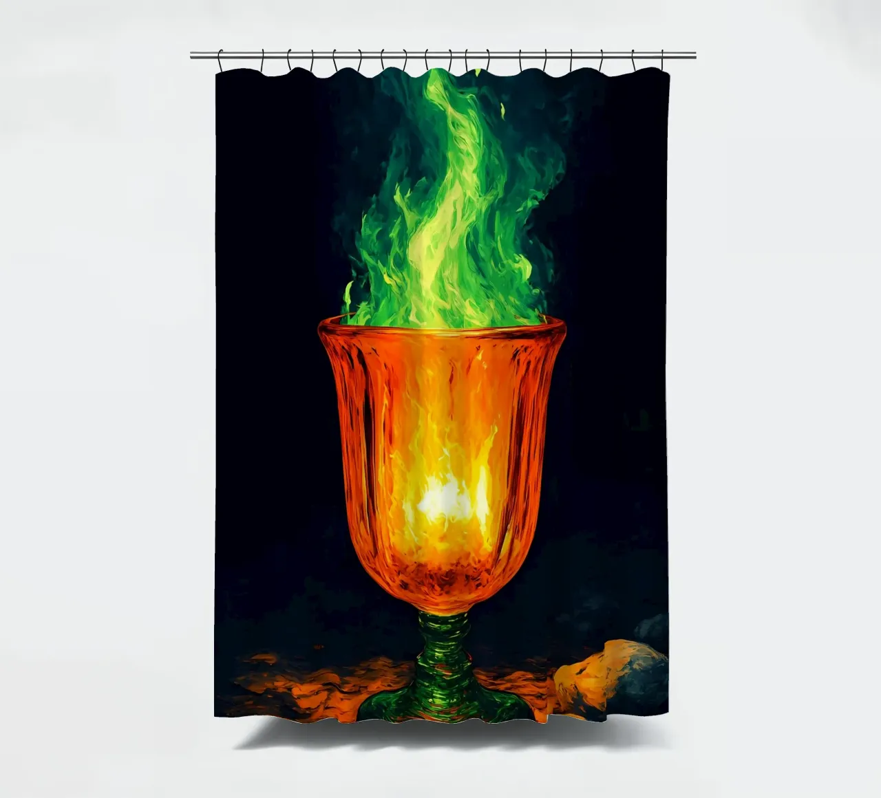 Fiamma a calice - Pop Art tenda da doccia da ColorCrash Gallery
