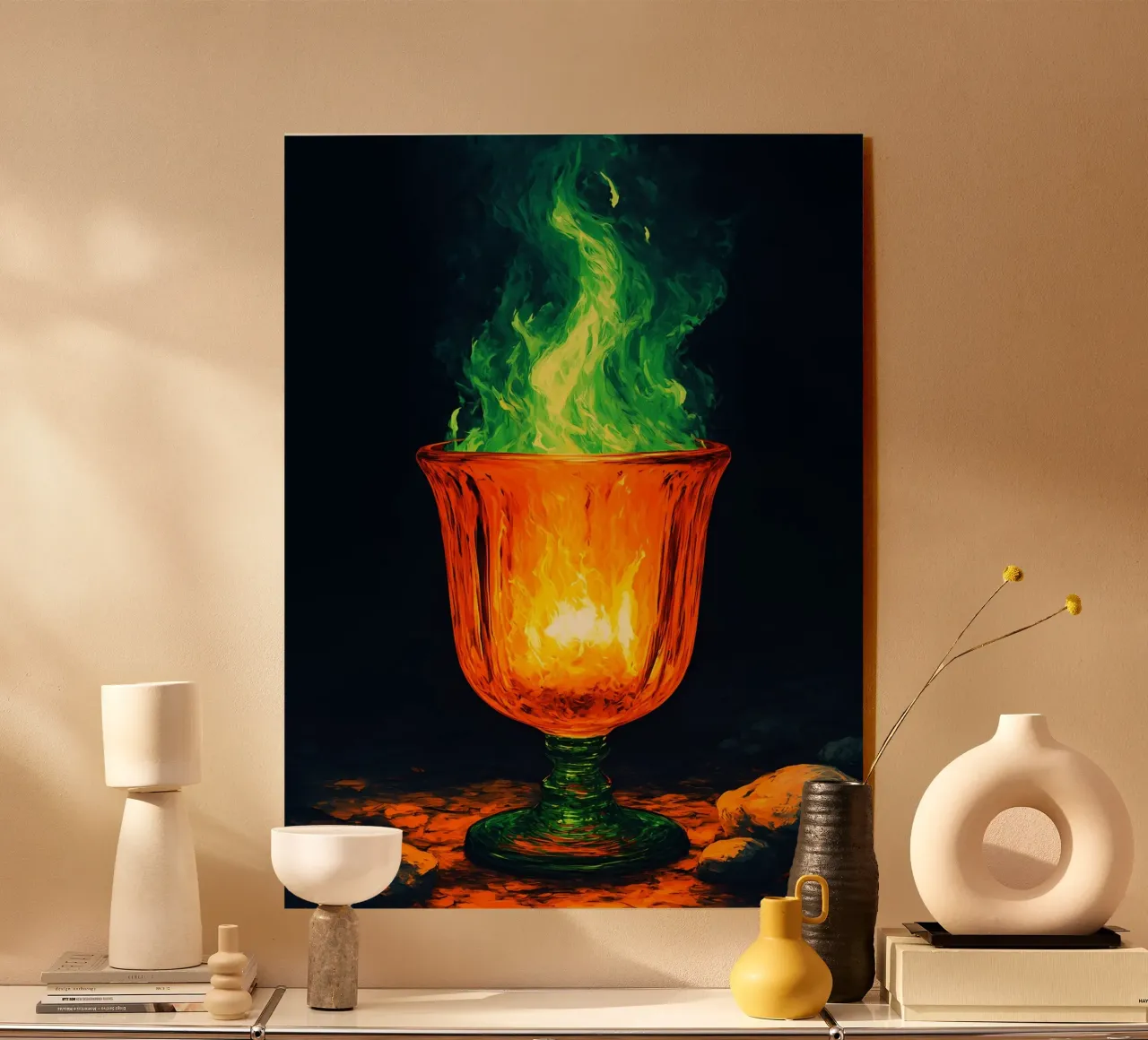 Fiamma a calice - Pop Art plexiglass da ColorCrash Gallery