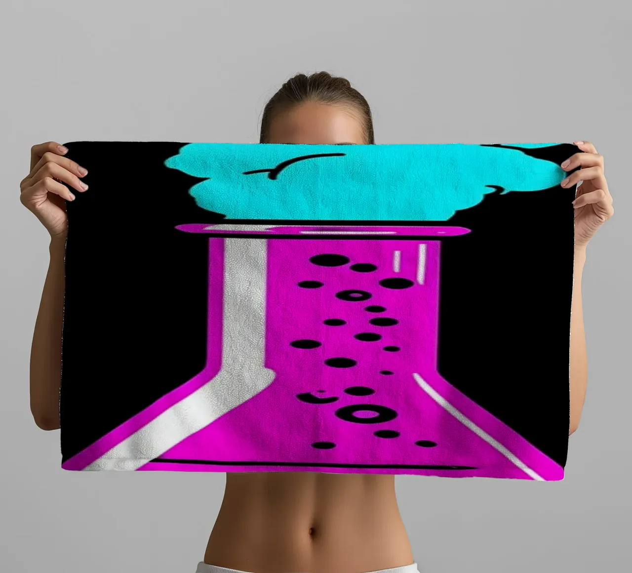 Laboratory Flask - Pop Art towel by ColorCrash Gallery