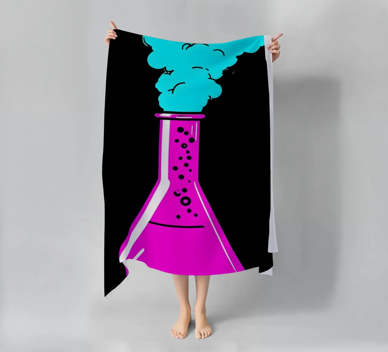 Laboratory Flask - Pop Art beach towel by ColorCrash Gallery
